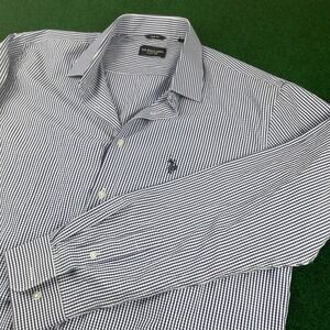 US Polo Assn Slim Fit Gingham Check Long Sleeve Button Up Shirt Men's Size L